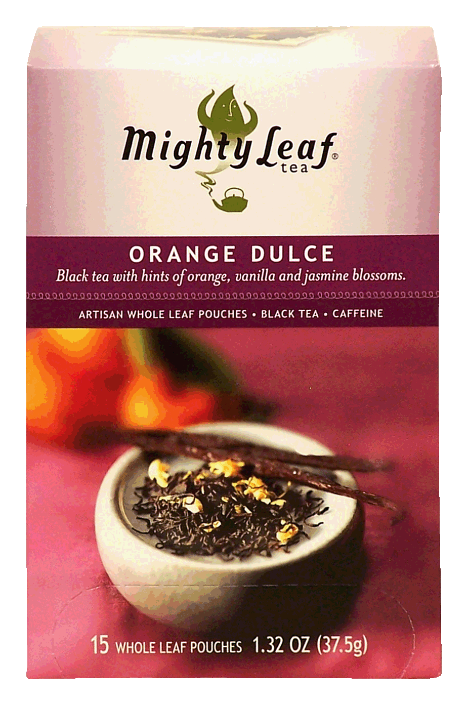 Mighty Leaf Orange Dulce black tea with orange, vanilla and jamine blossoms, 15-whole leaf pouches Full-Size Picture